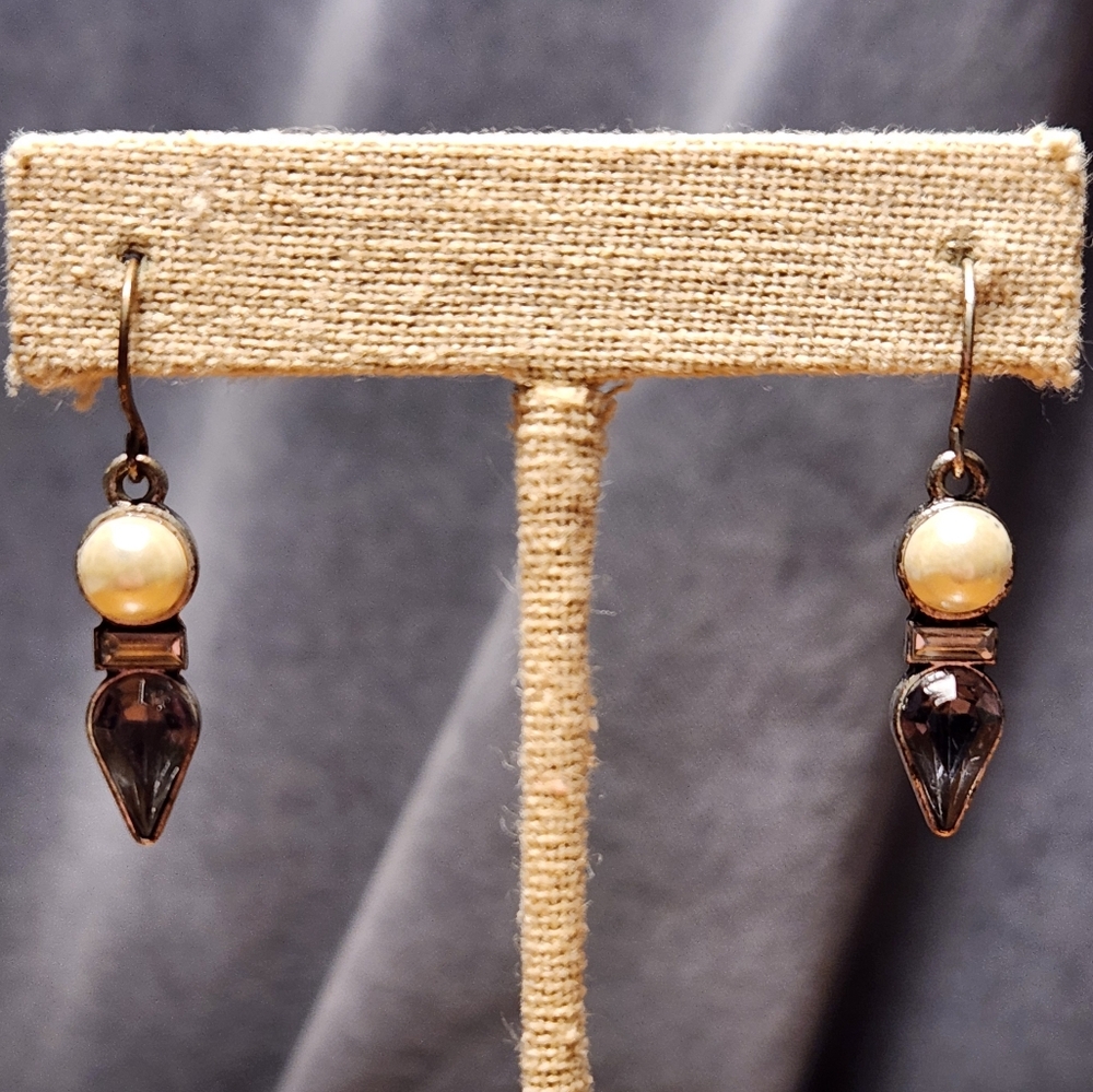 Chloe + Isabel Pearl + Crystal Spike Drop Earrings